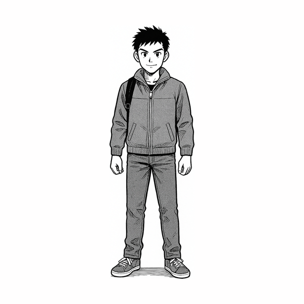 キャラクター作例 少年マンガ風