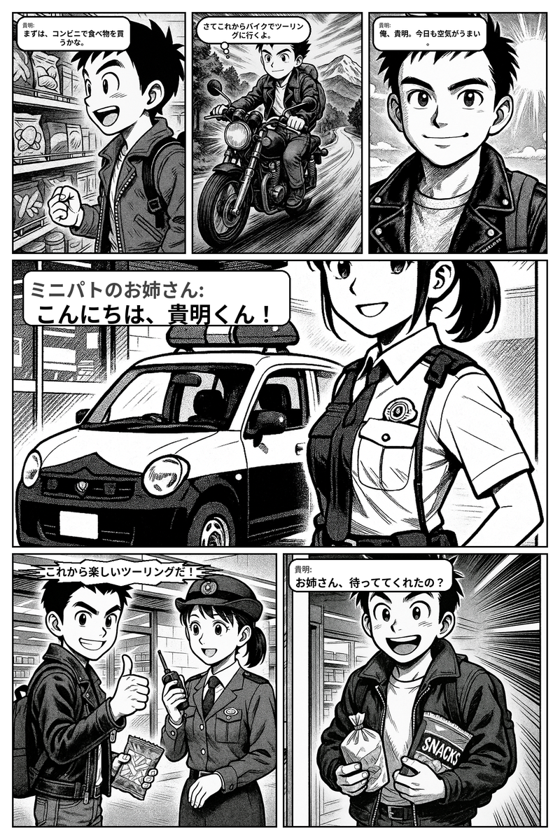 まんが作例 少年マンガ風・日常
