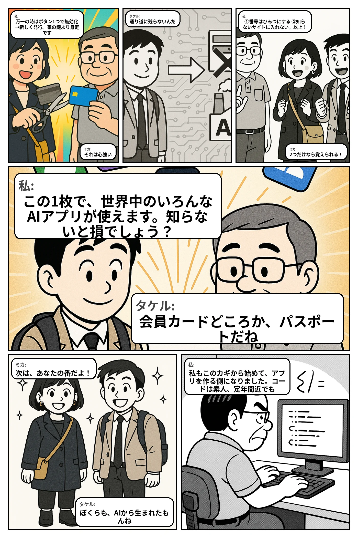 APIキー解説まんが 第4ページ：安心して楽しもう。安全ルール2つと広がる世界